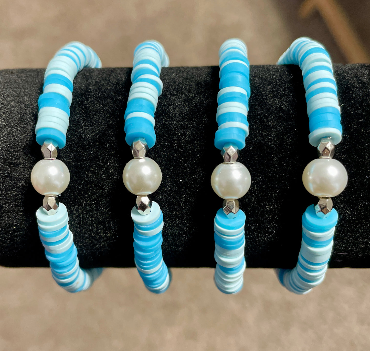 Pearl Clay Bead Bracelets