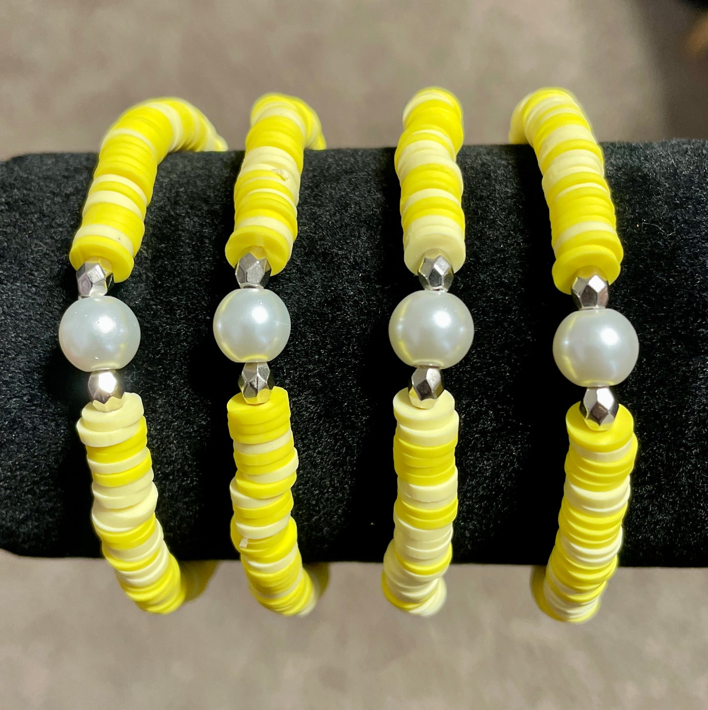 Pearl Clay Bead Bracelets