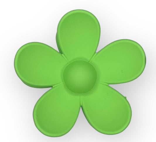 Flower Claw Clip- Green