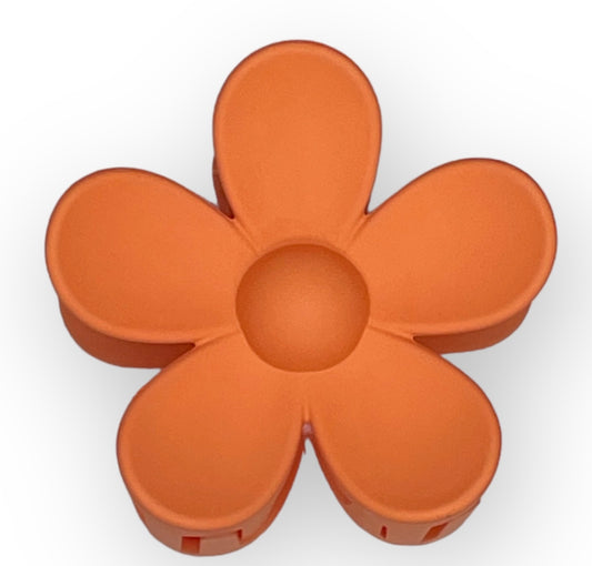 Flower Claw Clip- Orange