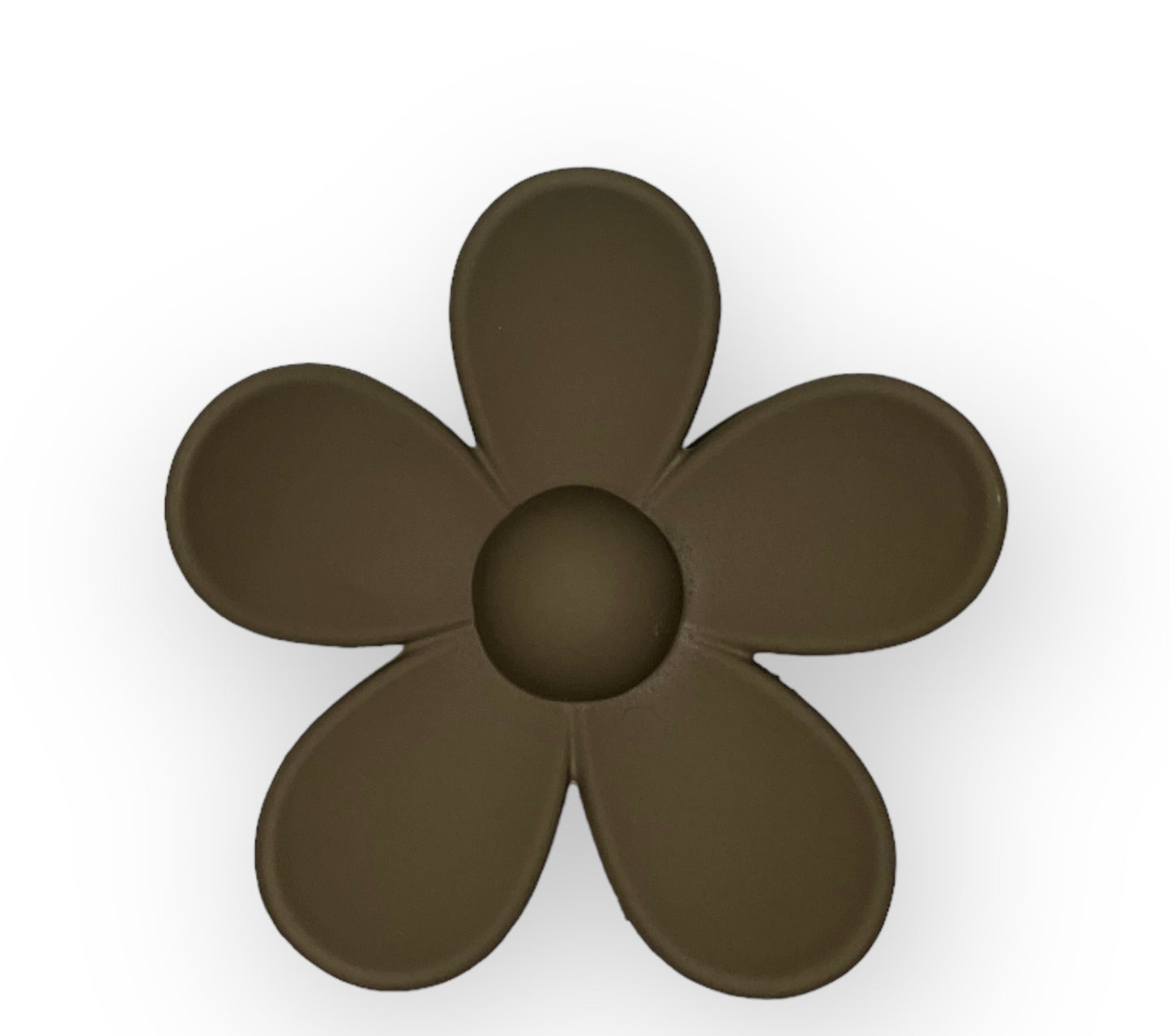 Flower Claw Clip- Dark Chocolate